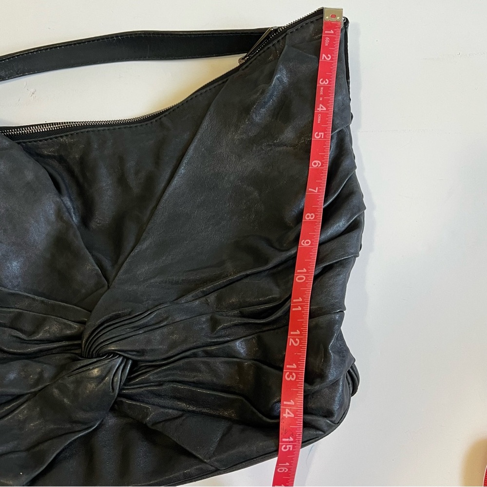 BURBERRY AUTHENTIC Maggie Soft Knot Calfskin Leather Black Hobo Bag WITH COA - Picture 8 of 16